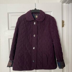 Purple Quilted Jacket. EUC
